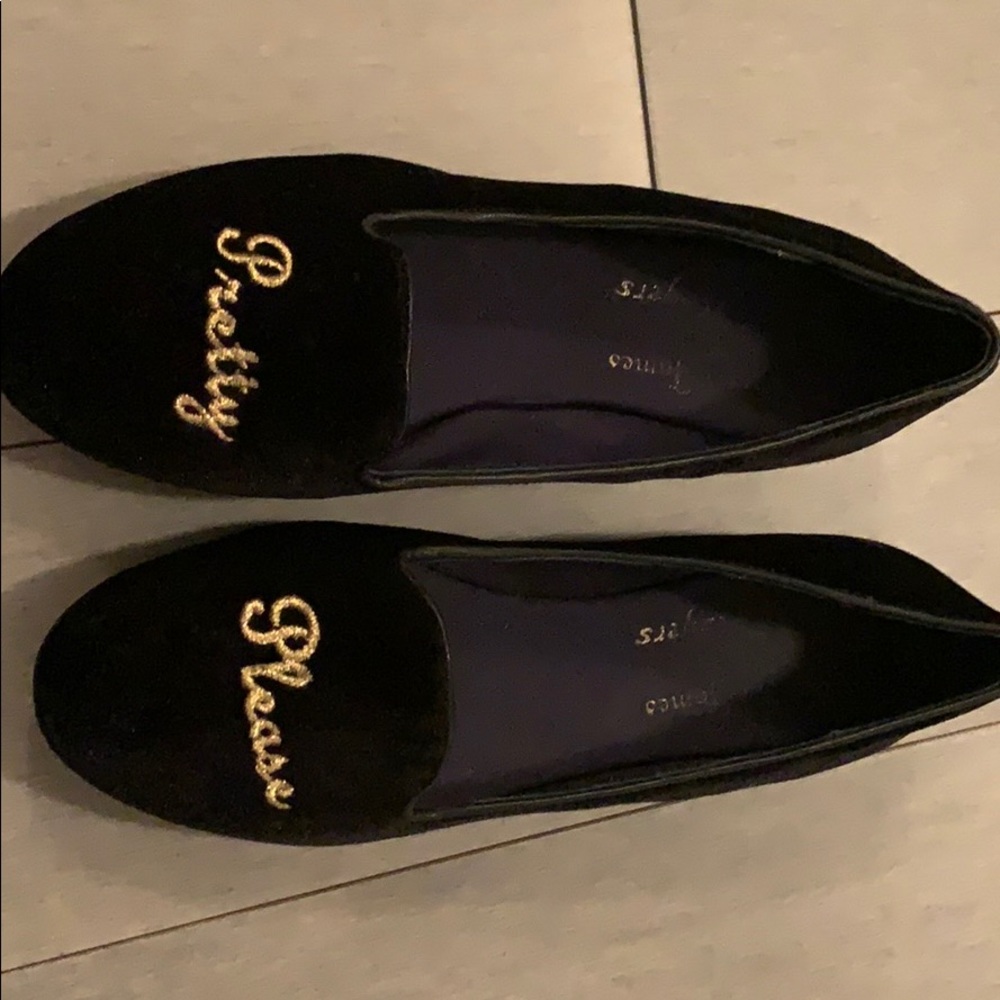 Jack Rogers/ Draper James black velvet flats